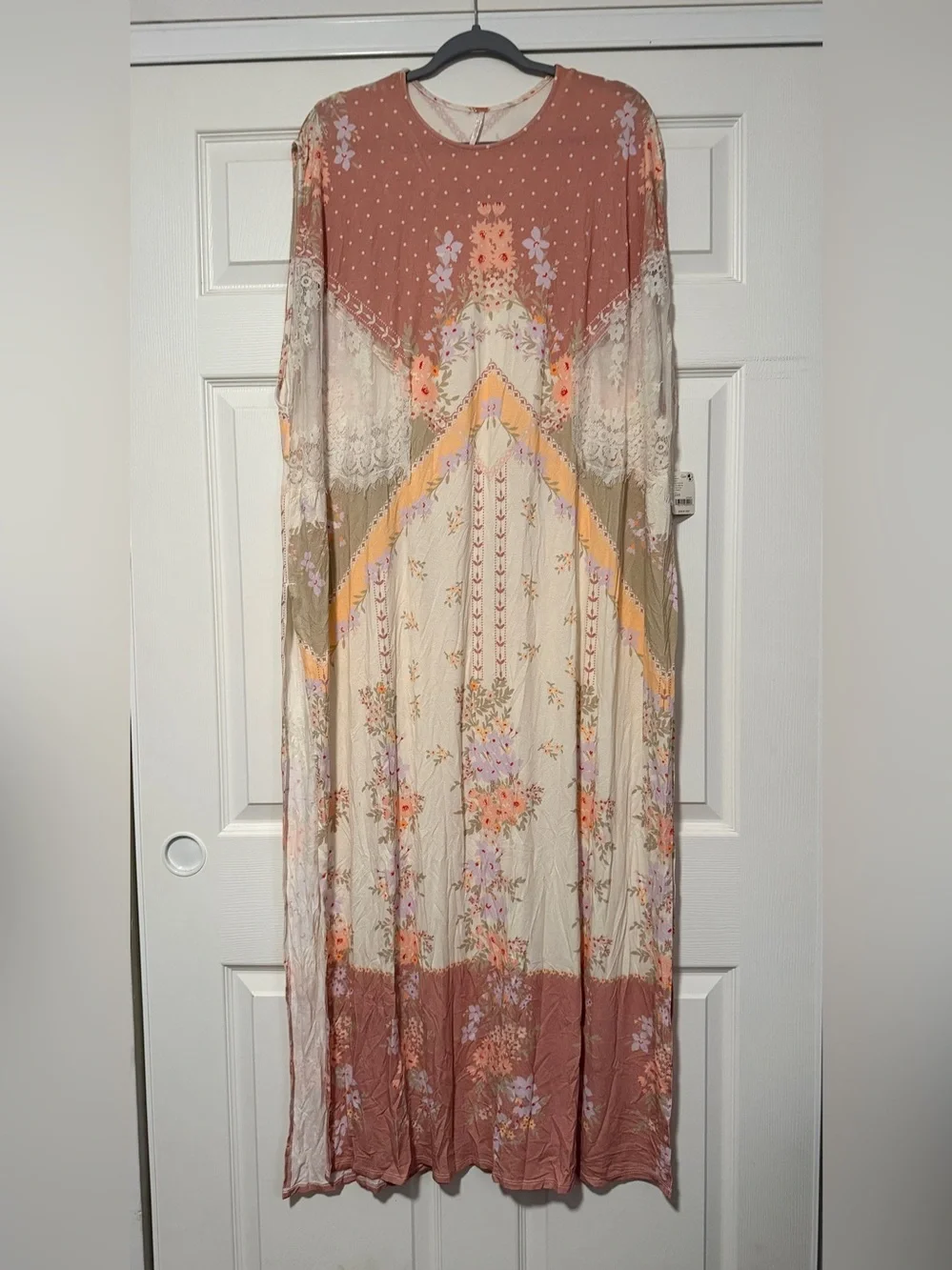 Free People Vienne Tee Lace Floral Tunic Top Fairy Whimsical Floral Boho Hippie